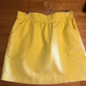 Yellow mini skirt